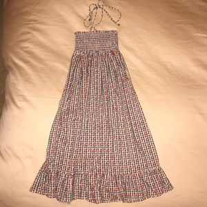 Cotton Printed Shirred Dress